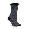 Wise Blend Sweater Fairisle Crew Socks, 1 Pair, Black, Medium,