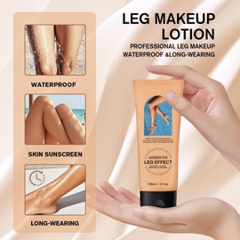 Body Leg Make-Up Waterproof, Tattoo Cover Up Makeup without Transmission, Perfecting Body Foundation for Varicose Veins, Durable, Tattoo Cover, Leg Makeup Concealer for Legs and Body (Medium Brown)