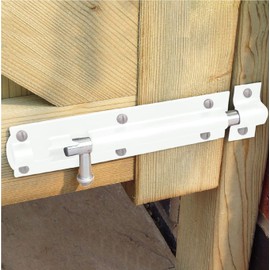 TERF® Heavy Duty Tower Door Bolt Barrel Slide Lock Bolt White 150mm [6''] Door Latch with Screws Ideal for Internal External Strong Doors Locks for Garage Shed Garden Gate and Multi Use - Pack of 2