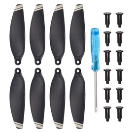 MECCANIXITY Mini 1 Drone Propellers Drone Blades Propellers Black Silver with Screwdriver/Screw, Quick-Release, Low-Noise Propeller for DJI Mini 1 Drone, Quadcopter, Pack of 8