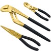 WEDO 3-Piece Brass Pliers Set,8" Snipe Nose Pliers,10" Groove Joint