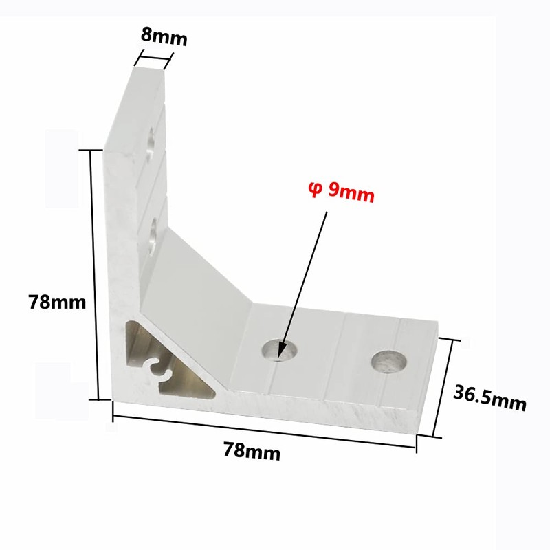 Iverntech 4pcs Corner Bracket for Standard 8mm Slot 4040 Series