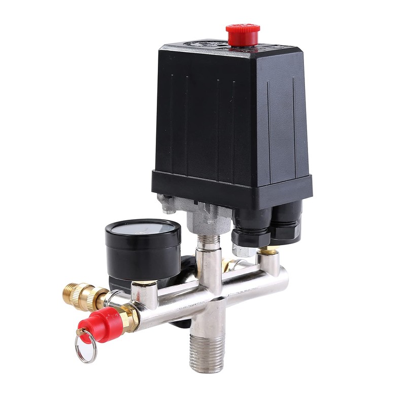 ORAZIO Air Compressor Pressure Control Switch with Twin Outlets and
