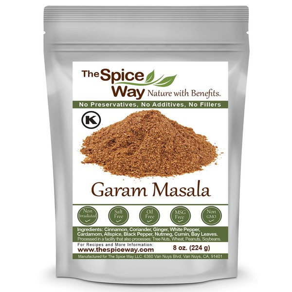 The Spice Way Garam Masala - An Indian Seasoning Mix for Meat. A wonderful combination of spices including cinnamon, galangal and more.(Goda Masala / Gram Masala / Graham Masala) 8 oz (resealable bag)