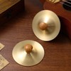 Vaguelly Finger Cymbals with Wooden Handles, 1 Pair Finger Cymbals