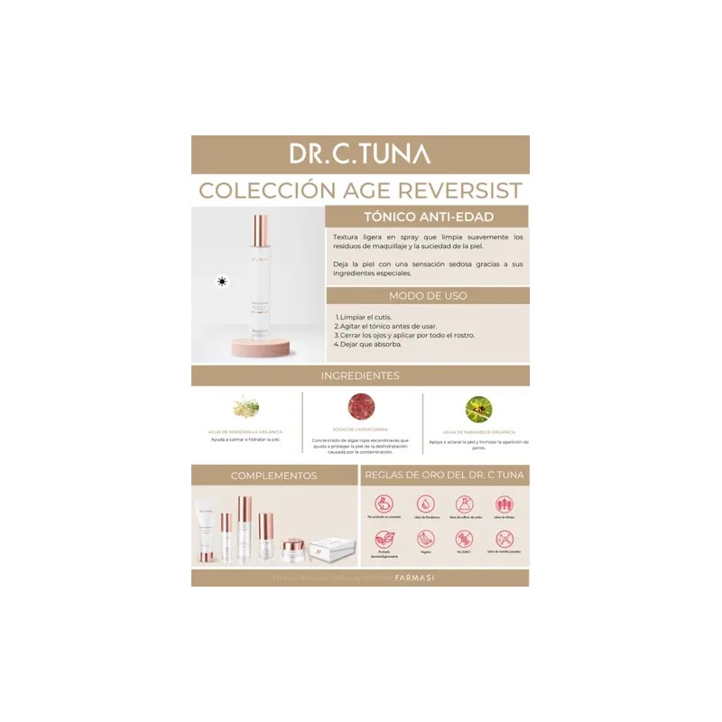 Tónico Facial Antiedad 100ml Dr.c Tuna Farmasi Age Reversist