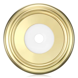 Enhon Metal Tub Spout Cover Ring, Bathroom Faucet Remodeling Wall Plate with Foam Gasket, 1-1/2 Inch ID and 3-5/8 Inch OD (Polished Brass)