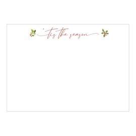 Caspari Tis The Season Correspondence Cards - 12 Per Package