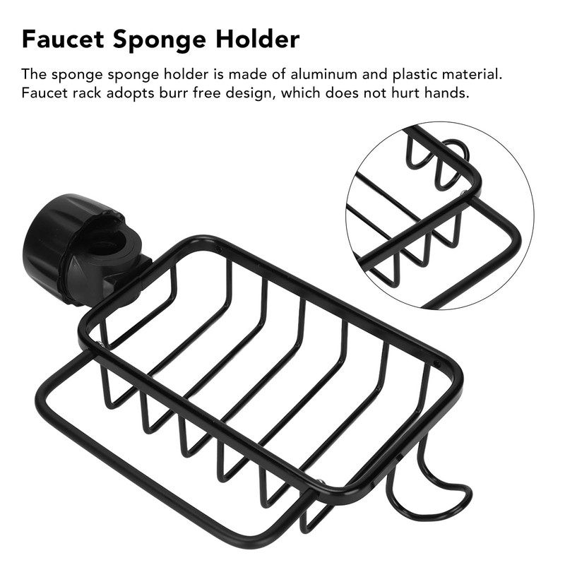 Kitchen Faucet Storage Rack Faucet Sponge Holder Hanging Drain Rack