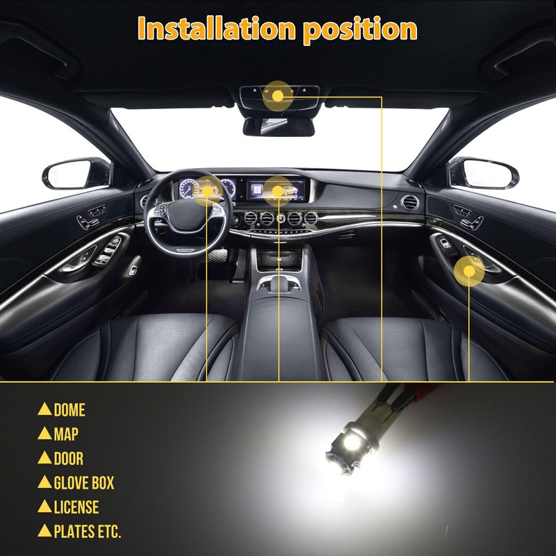 42X Auto LED 12V License Plate Light Map,Dome, Door, Trunk