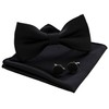 JEMYGINS Black Men's Bow Tie, Simple Accessory, Wedding, Reception, After-Party,