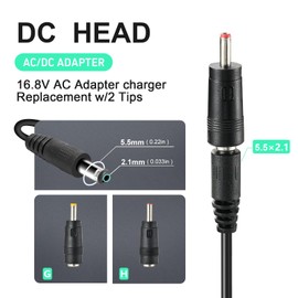 YDRANT 16.8V Massage Gun Charger Power 16.8V 0.8A 1A AC DC Power Supply for Massage Gun Power Supply Cord Cable