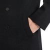 Ben Sherman Men's Brenton Double Breasted Wool Overcoat, Navy, Large