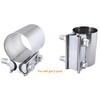 Stainless Steel 2.5" Butt Joint Exhaust Clamp (2Pcs)