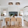 Rpzloila Farmhouse Ceiling Light, 2-Light Flush Mount Light Fixture with
