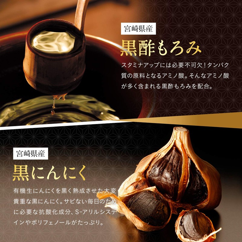 国産 三黒の美酢（約2ヶ月分／124粒）黒酢もろみ 黒にんにく DHA EPA 黒卵黄油 九州産原材料使用 朝の目覚め 疲れ お子さまにも