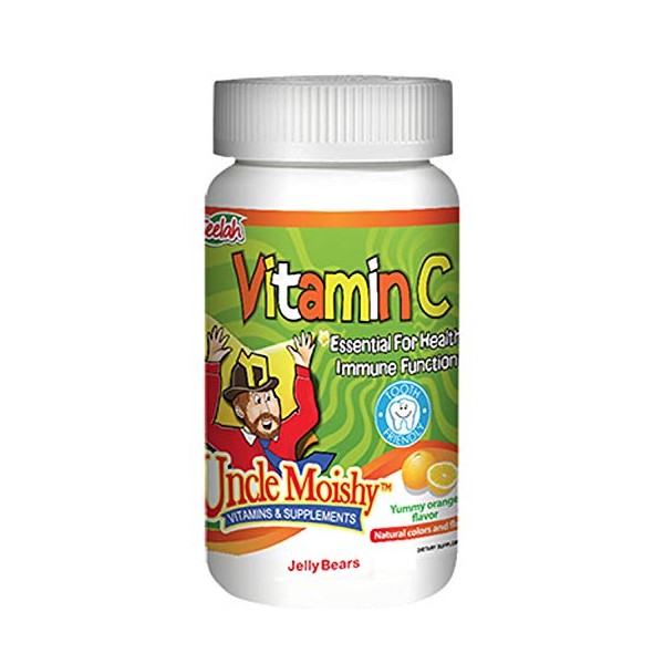 Uncle Moishy Vitamin C with Echinacea 120 Yummy Orange Flavor Jelly Bears