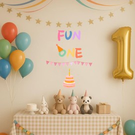 CANTLY Fun One First Birthday Party Decoration Wall Decal