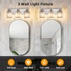 Haolaike 3 Lights Crystal Bathroom Vanity Light Modern Chrome Bathroom