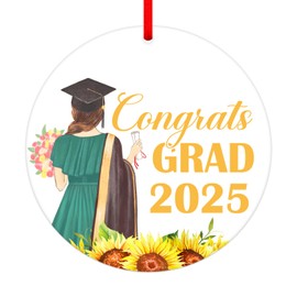 FaCraft Graduation Ornaments Class of 2025 - College High School Graduation Gifts for Women Her Girl Grad Gift Christmas Ornaments Gifts for Daughter, Granddaughter, Graduates