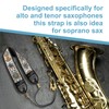 KUWAN Saxophone Neck Strap Soft Sax Leather strap Padded for