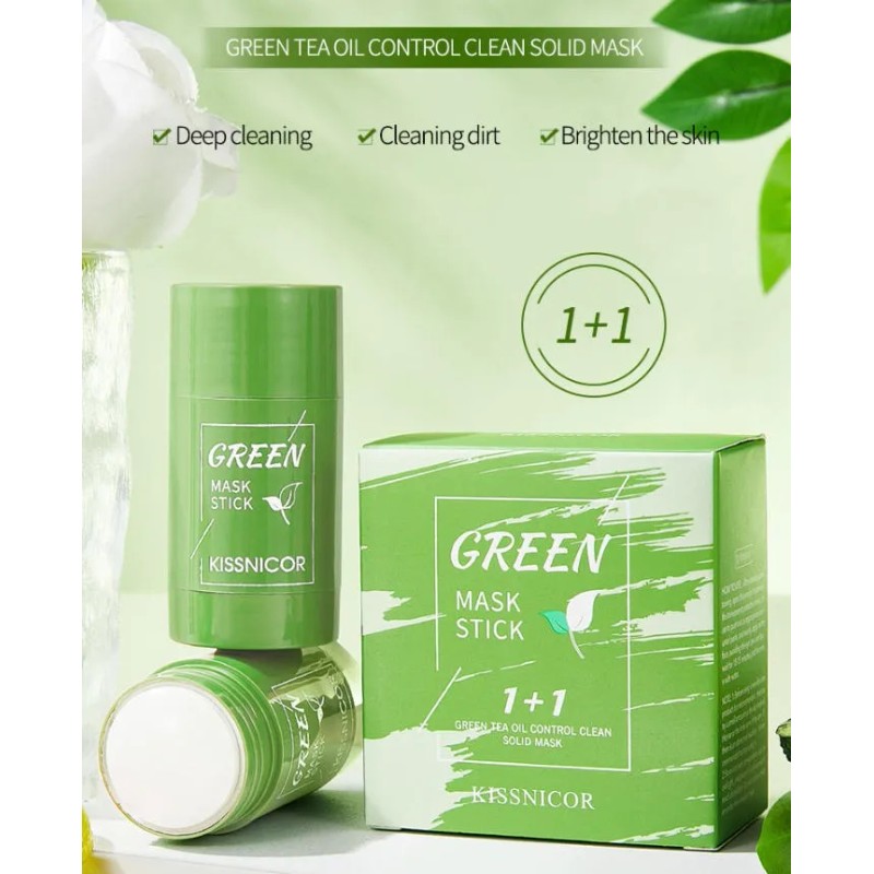 Mascarilla En Barra, Té Verde, Antiacné, Limpieza Profunda
