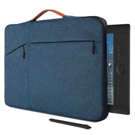Protective Drawing Tablet Sleeve Case for Wacom Cintiq Pro 16/ Cintiq 16, Huion KAMVAS Pro 16, Waterproof Carrying Tablet Bag(Blue)
