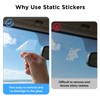 VIOFO 4 x Transparent Plastic Static Windshield Sticker, Compatible with