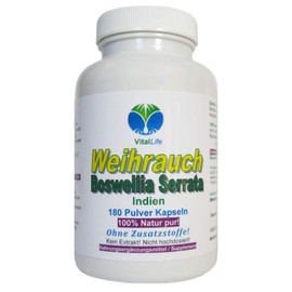 Frankincense Boswellia Serrata 180 Powder Capsules Natural Pure Not High Dose No Extract Without Additives No Fillers 26397