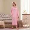 Keyocean Women Nightgowns, Soft Cotton Comfy Lightweight Long Sleeve Ladies