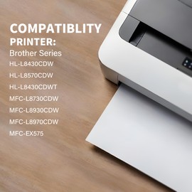 TN635XLC Toner Cartridge with Chip Compatible for Brother TN635XL TN635 Cyan for HL-L8430CDW HL-L8570CDW HL-L8430CDWT MFC-L8730CDW MFC-L8930CDW MFC-L8970CDW MFC-EX575 Printer