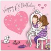 Twizler 6th Birthday Card For Girl with Dressing Table -
