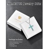 ADMETUS Silver Cross Necklaces for Men Sterling Silver Western Turqupise