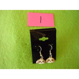 SHIH TZU DOG EARRINGS 1 PR