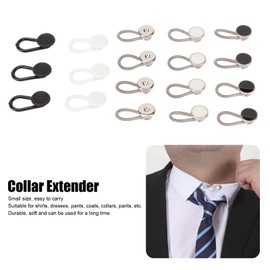 Extensor de Botón de Cuello de Camisa de 18 Piezas, Extensor de Cuello de Corbata de Cuello Elástico Ajustable Extensor de Botón de Cuello