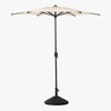 Abba Patio Umbrella Base, Round Sunburst Outdoor Umbrella Stand, Table