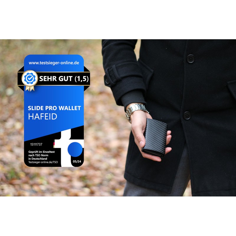 HAFEID Card Case with Coin Compartment, RFID Blocker, Magnet and