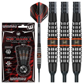 WINMAU Sicario Tungsten Softip Darts 20g with Prism Flights and Shafts (Stems)