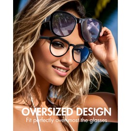 IGnaef Polarized Fit Over Sunglasses to Wear Over Glasses for Women, Wrap Around Sun Glasses with UV Protection CIF8511
