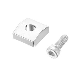 MECCANIXITY Guitar Locking Nut Clamp and Screws Metal Guitar String Block Nut Fittings Silver for Tremolo Bridge 3pcs