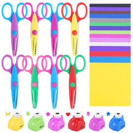 UCEC 42 Pack Craft Scissors Decorative Edge, Hole Punch Shapes Craft, Cardstock Paper for DIY Art, Crafts, Scrapbook, Card Making, School Supplies