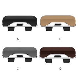 BEALIFE Car Visor Sunglasses Clip Holder Sunglasses Secure And Accessible Glasses Storage Organiser ABS Glasses Storage Box, brown