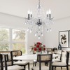 YYSHCHEN Crystal Chandeliers for Dining Room,Small Clear Glass Chandeliers,Classic Pendant