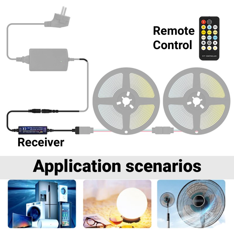 Mini RF Dimmer Controller 17 Keys Wireless Remote Control for