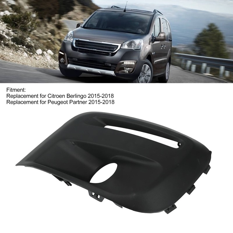 Front Left Fog Lamp Grill Cover 1613564680 Replacement for Peugeot
