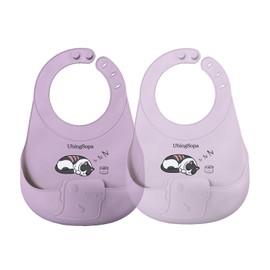 UBINGSOPA Silicone Baby Bibs – Adjustable, Soft, Waterproof & Durable, with Large Food-Catching Pocket, Feeding-Friendly