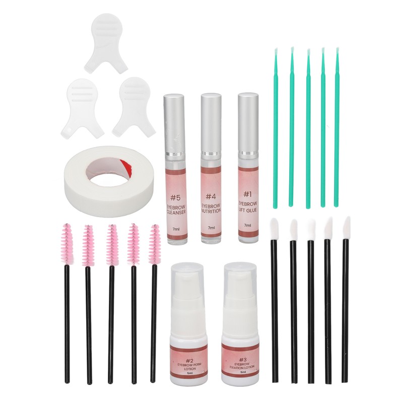 Eyebrows Perming Kit Long Lasting Brushes Cotton Swab Eyebrow Lift