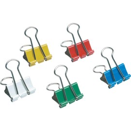 5 Star Foldback Clips 32mm Assorted [Pack of 12]