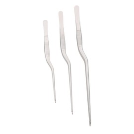Ciieeo 1set Stainless Steel Kitchen Tweezers Ergonomic Cooking Tongs for Fish Bone Removal Hair Plucking Food Preparation Material 3pcs