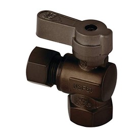 Kingston Brass KF3310ORB OD Angle Stop Valve with Lever Handle, 3/8" FIP x 3/8" O.D Comp, Oil Rubbed Bronze